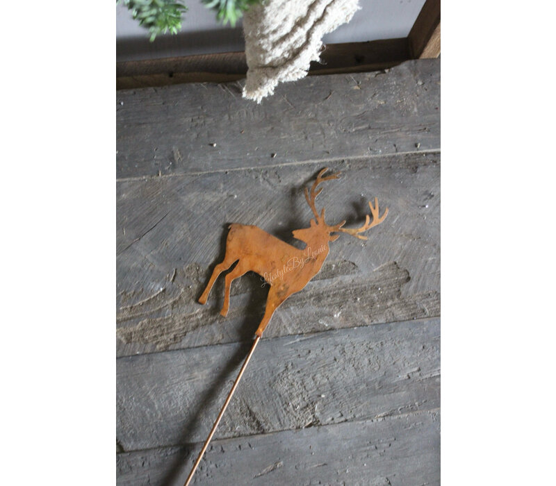 Roestige prikker Rendier 55 cm