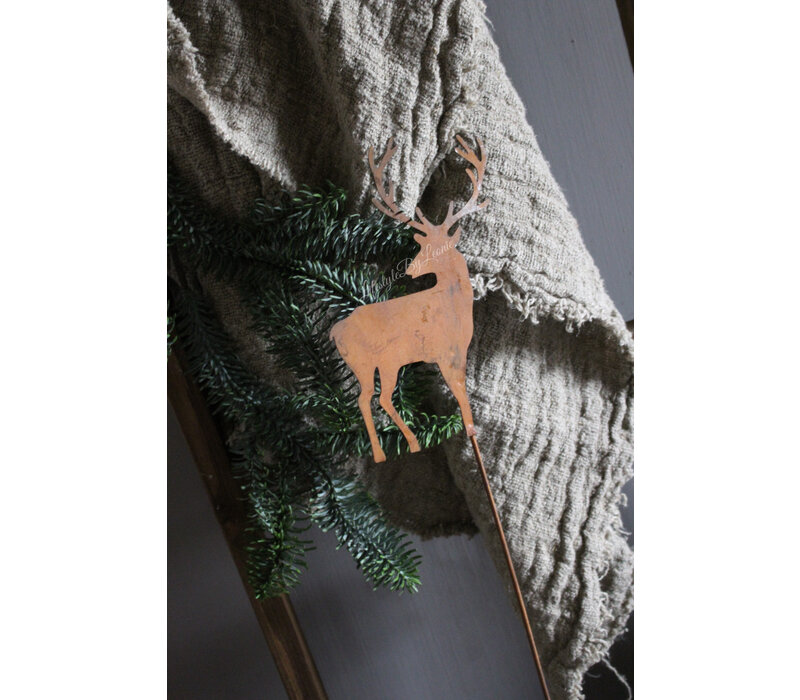 Roestige prikker Rendier 55 cm