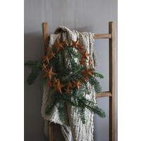 Roestige krans met sterren 30 cm