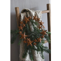 Roestige krans met sterren 30 cm