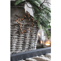 Roestige ster met belletjes 15 cm