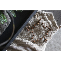 Roestige ster met belletjes 15 cm
