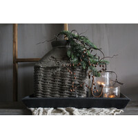 Roestige ster met belletjes 25 cm