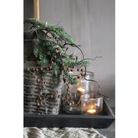 Roestige ster met belletjes 25 cm