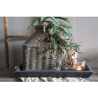 Roestige ster met belletjes 25 cm