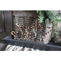 Roestige ster met belletjes 25 cm