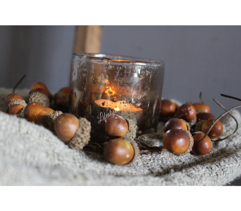 Namaak Acorn kransje 20 cm