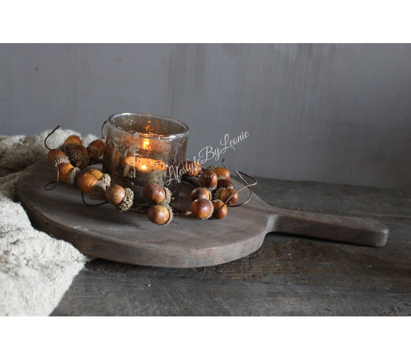 Namaak Acorn kransje 20 cm