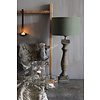 Smalle hoge baluster lampvoet Brown wash 50 cm