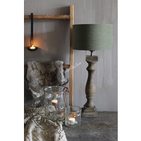 Smalle hoge baluster lampvoet Brown wash 50 cm