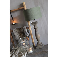 Smalle hoge baluster lampvoet Brown wash 50 cm