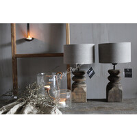 Houten lage baluster lampvoet Tommy 30 cm