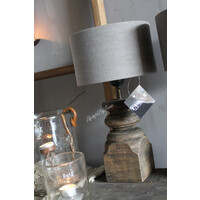 Houten lage baluster lampvoet Tommy 30 cm