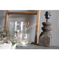 Houten lage baluster lampvoet Tommy 30 cm
