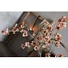Zijden tak little brown flowers 100 cm