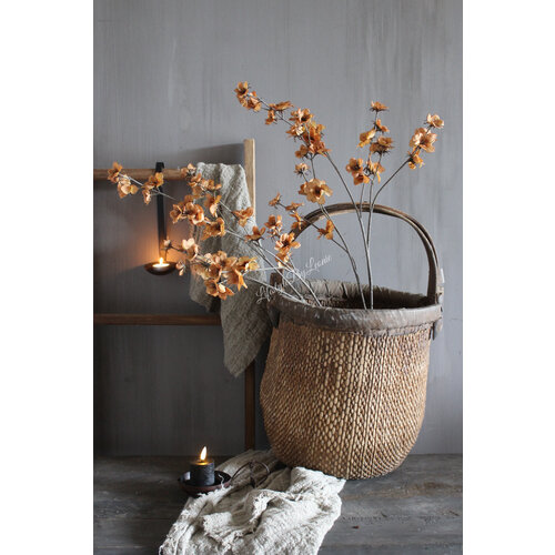 Zijden tak little amber flowers 100 cm 