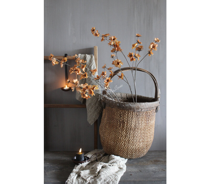 Zijden tak little amber flowers 100 cm