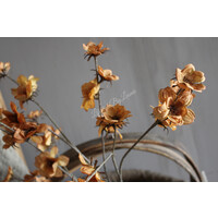 Zijden tak little amber flowers 100 cm