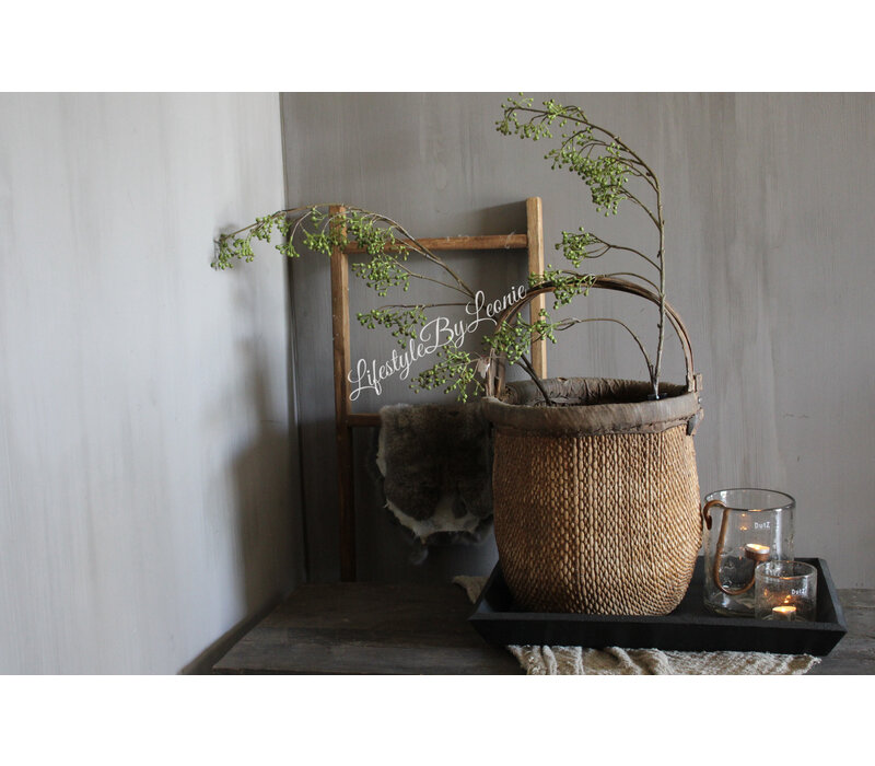 Namaak groene Rozenbottel tak 125 cm