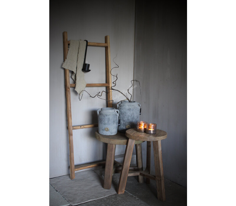Ronde teakhouten tafel set 40 en 46 cm