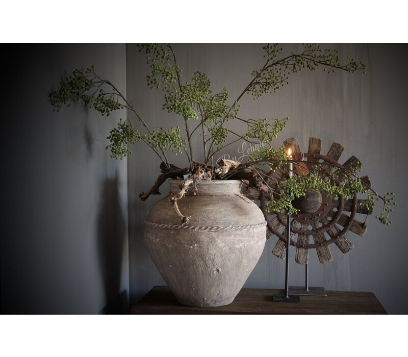 Stenen kruik ribbels Sand 50 cm