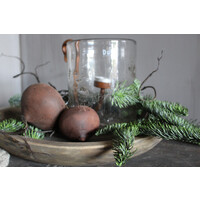 Glazen roest kerstbal onion 10 cm