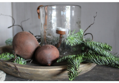 Glazen roest kerstbal onion 10 cm