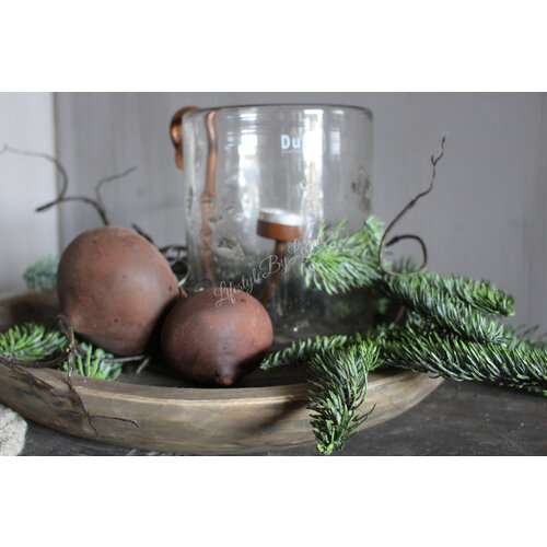 Glazen roest kerstbal onion 10 cm 