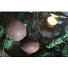 Glazen roest kerstbal onion 8 cm