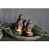 Brynxz Brynxz waxinelichthouder angel with star Brown 20 cm