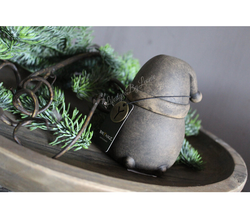 Brynxz waxinelichthouder snowman Brown 13 cm