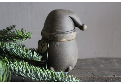 Brynxz Brynxz waxinelichthouder snowman Brown 13 cm