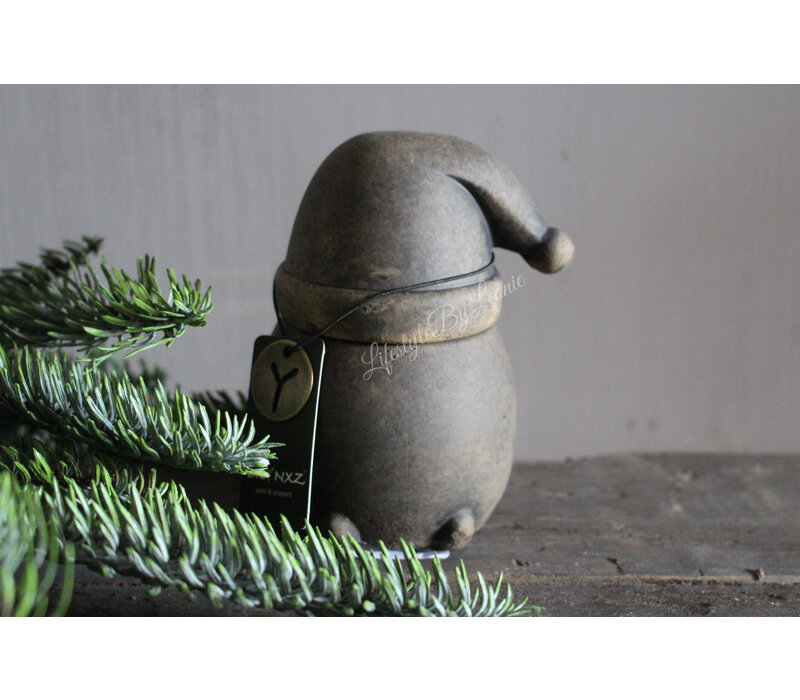 Brynxz waxinelichthouder snowman Brown 13 cm