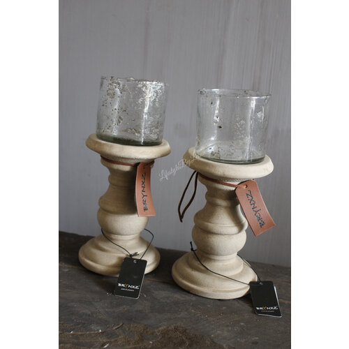 Brynxz kandelaar grandeur Taupe 15 cm 