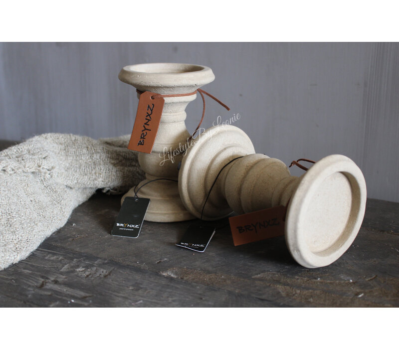 Brynxz kandelaar grandeur Taupe 15 cm