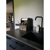 Houten gruttersbak / keukenrolhouder Brown wash 35 x 26 cm