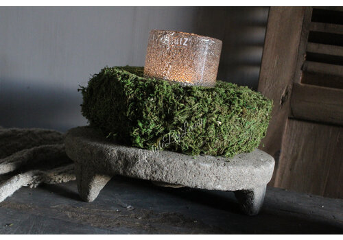 Authentieke ronde stenen japati plate