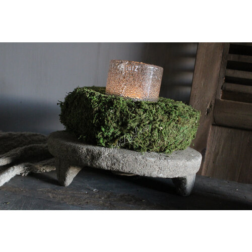 Authentieke ronde stenen japati plate 