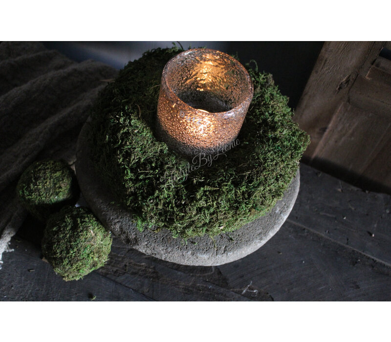 Authentieke ronde stenen japati plate
