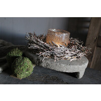 Authentieke ronde stenen japati plate