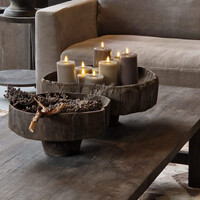 Luksa authentieke boomstam schaal op voet Susi 45 x 20 cm