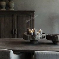 Luksa authentieke boomstam schaal op voet Susi 45 x 20 cm