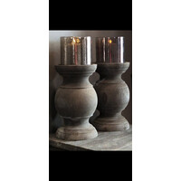 Luksa massief houten baluster Vince rondo 40 x 24 cm