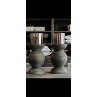 Luksa massief houten baluster Vince rondo 40 x 24 cm