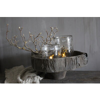 Luksa authentieke boomstam schaal op voet Susi 45 x 20 cm