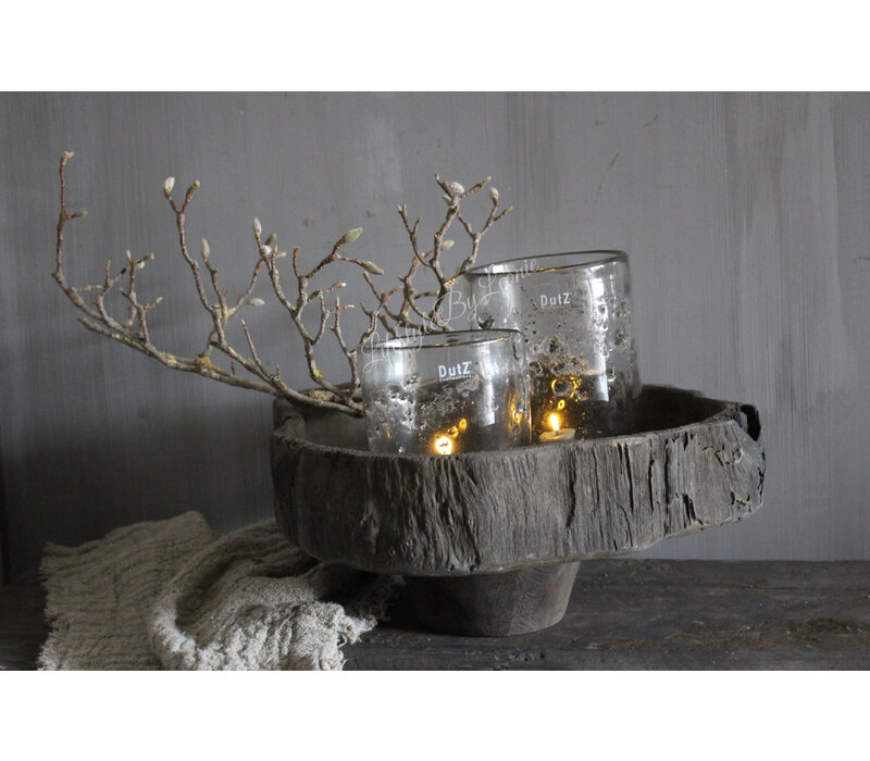 Luksa authentieke boomstam schaal op voet Susi 45 x 20 cm