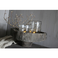 Luksa authentieke boomstam schaal op voet Susi 45 x 20 cm