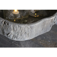 Luksa authentieke boomstam schaal op voet Susi 45 x 20 cm