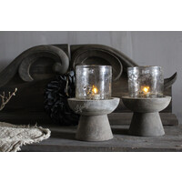 Luksa houten schaal op voet Prabu 20 x 15 cm