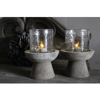 Luksa houten schaal op voet Prabu 20 x 15 cm